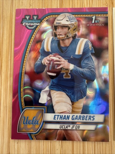 2024 Bowman University Chrome ETHAN GARBERS 1st Pink Lava REFRACTOR + Base - Bild 2 von 4