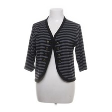 Casa Blanca, Strickjacke, Damen, Größe: L, Grau/Schwarz, Baumwolle/Elasthan #6Cm