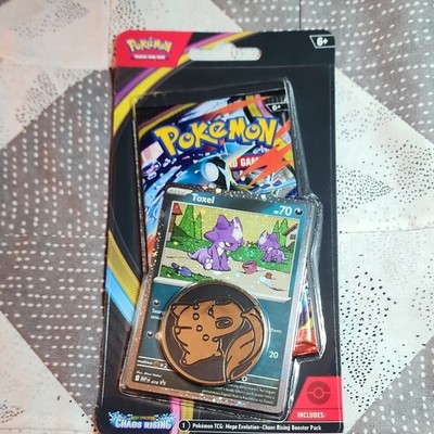 Pokémon Company Mega Evolution Chaos Rising 1 Booster Pack + Toxel Promo Coin
