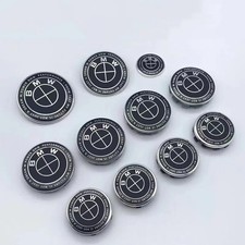 Tapa Motor Coche 7 PIEZAS Thunder Insignia Blanco y Negro BMW Serie 1 7 Modificación