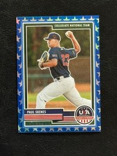 PAUL SKENES 2023 PANINI USA BASEBALL STARS & STRIPES NO. 80 BLUE PRIZM /75