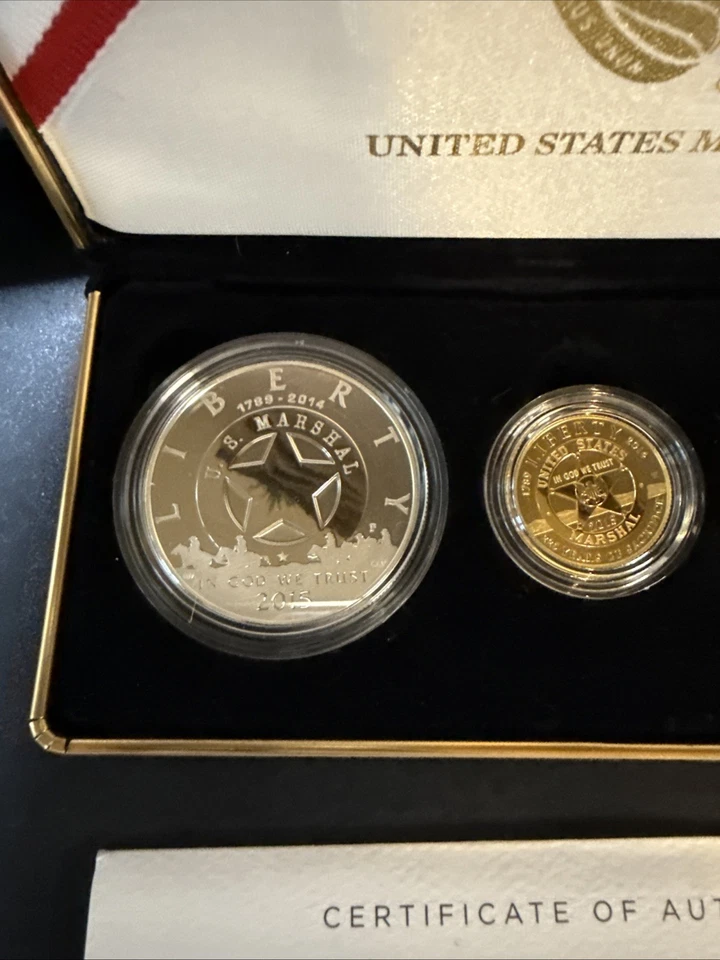 2015 United States Marshals Service 225th Anniversary Three Coin Proof Set w/COA - Image 2 of 4
