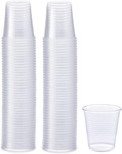 Clear Plastic Cups 3 oz - 100 Count Small Disposable Drinking Cups for