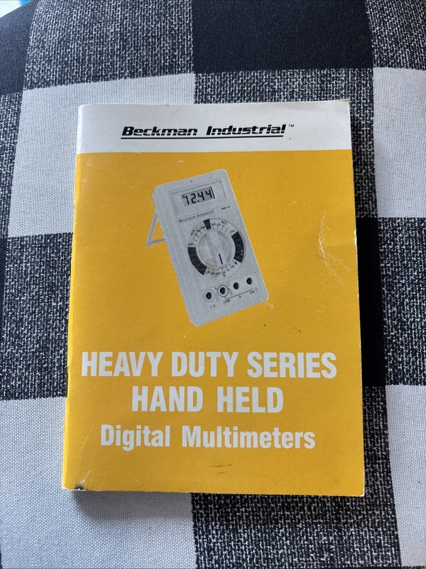 Beckman Heavy Duty 100 Series Multimeter Manual. Free shipping!