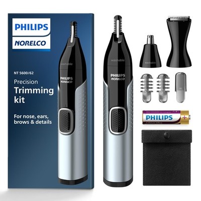 Norelco Philips Nose Trimmer 5000 for Nose, Ears, Eyebrows Trimming Kit, NT5600/