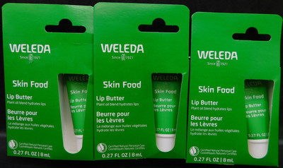 3Pk Weleda Skin Food Lip Butter ~0.27oz EACH~ Exp: 8/26+ ~ READ~ FAST SHIP