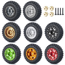 Rubber Tires W Metal Wheel Rims Adapter For Kyosho Mini-z 4x4 118 Jimny 124
