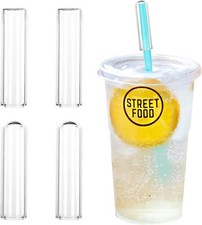 0.59 Inches Glass Straw Cap Fit the Tumblers with inches, Transparent 