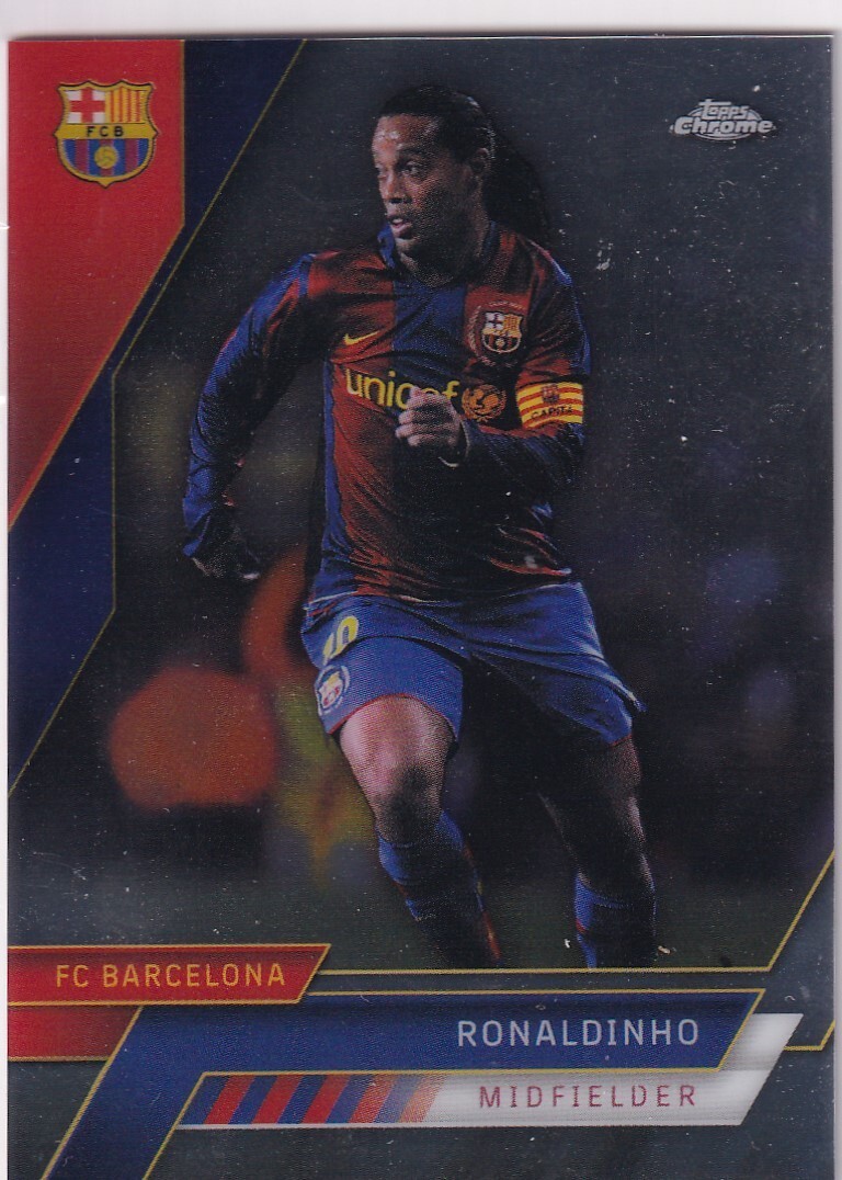 ロナウジーニョ Topps Chrome チームセット Xフラクター 激レア 2022-23 Topps Chrome UEFA Club Competitions Ronaldinho #G-12