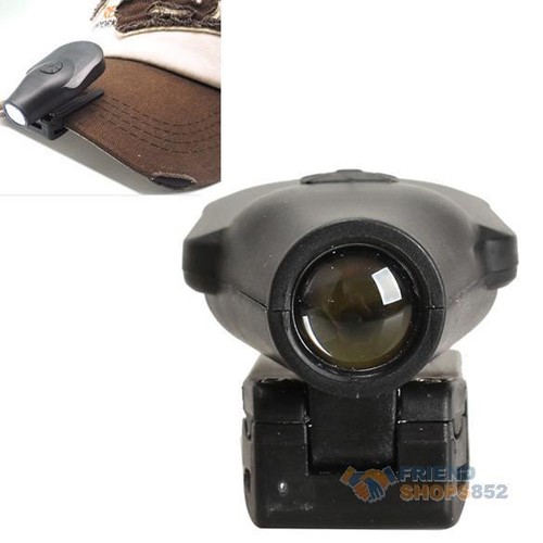 Mini Super Bright LED Clip-on Cap Hat Tourch Light Lamp for Camping Hiking #F8s