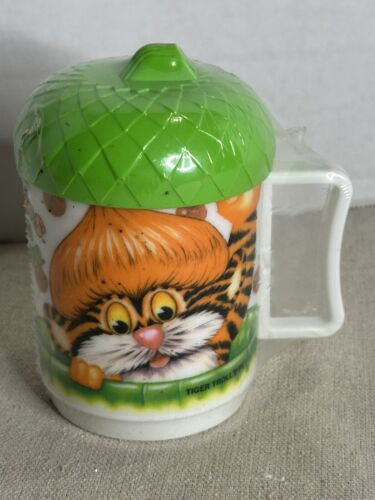 Neu Vintage 1992 Trollies Eichel Becher N Top Kunststoff Kinder Tasse mit Deckel Trolle Peter Pan - Bild 3 von 6