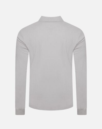 Polo uomo manica lunga casual top colletto piqué rugby polo S-2XL - Foto 10 di 26