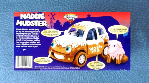CHEVRON CARS MADDIE MUDSTER CAR WITH PIG 3 INCHES TALL 2004 - Picture 2 of 3