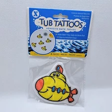 Yellow Submarine Tub Tattoos Non Slip Safety Bathtub Stickers Adhesive Treads