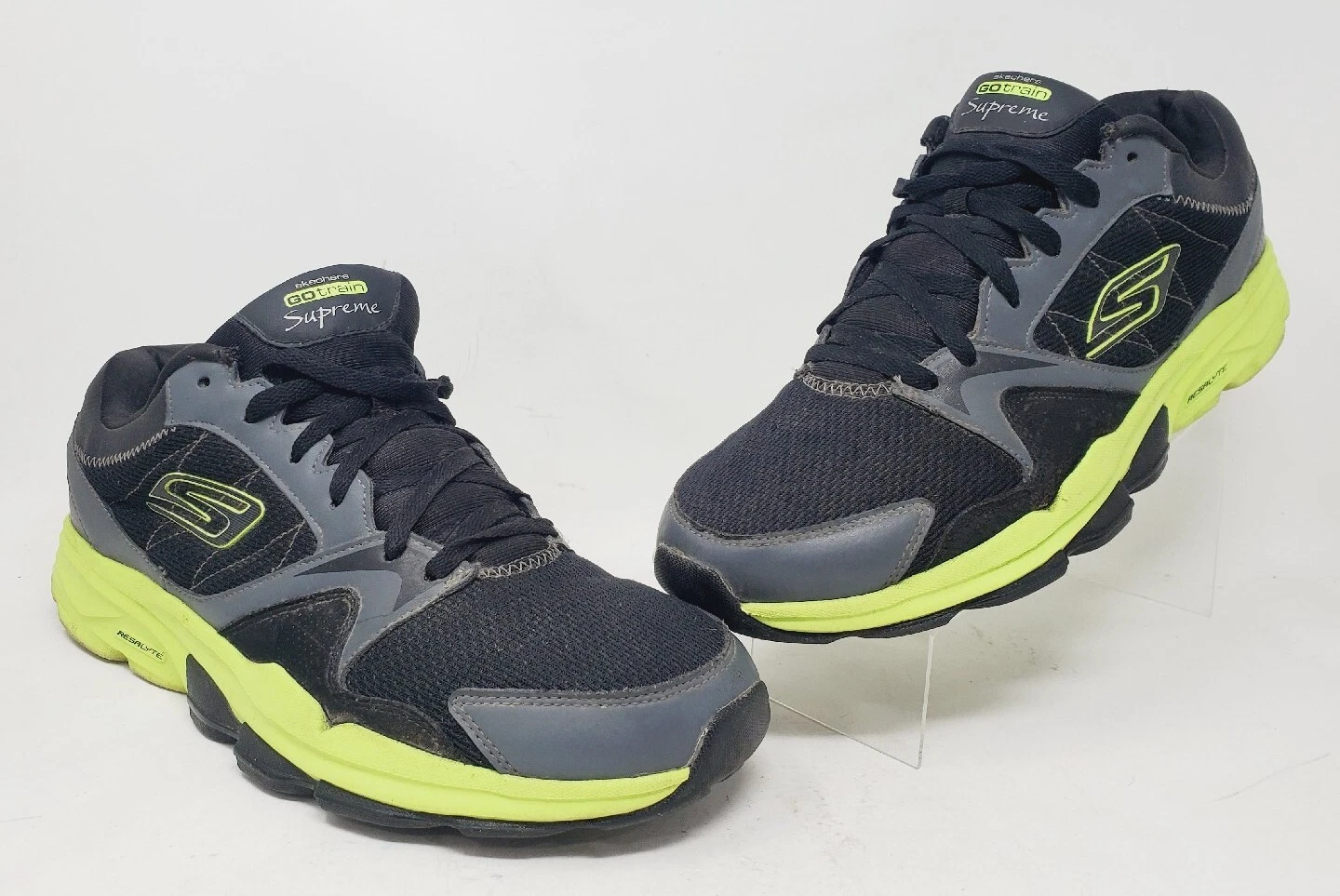 Chaussures de course homme Skechers Go Train Supreme 53936 noir citron vert GO pointure 12