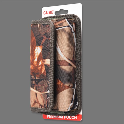 #DE104 7" CUBE RUGGED NYLON POUCH METAL BELT CLIP LOOP IN CAMO CELL PHONE CASE - Picture 11 of 11