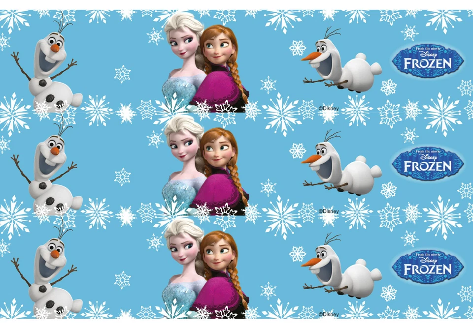 Essbar Frozen Eiskönigin Disney Tortenaufleger NEU backen Party-Deko Tortenband - Bild 2 von 4