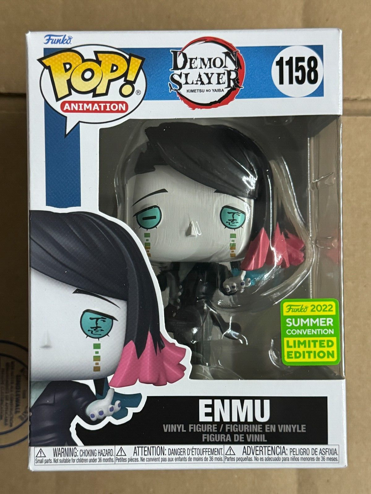 Funko Pop! Pegatina compartida Demon Slayer Enmu 2022 con protector de cáliz de 0,5 mm