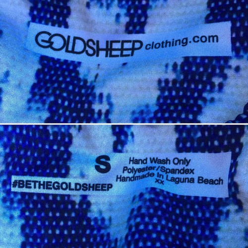 Goldsheep Blue White Leggings S Ikat Sweater Knit Snake Pixel - Bild 5 von 6