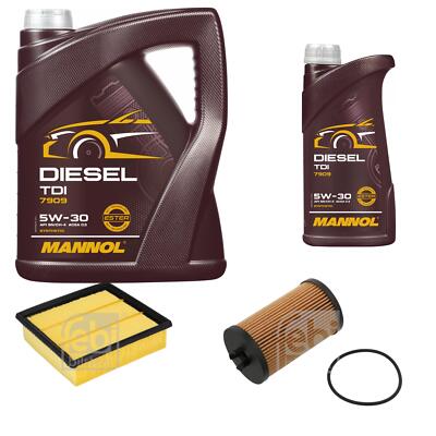 FEBI BILSTEIN Inspektionspaket 6L MANNOL Diesel TDI 5W-30 für Opel Corsa D S07