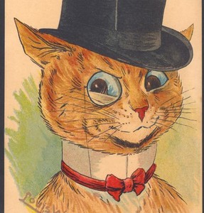 RARE..! LOUIS WAIN..."SHE'S AWFULLY PRETTY!" FANCY CAT,TOP ...