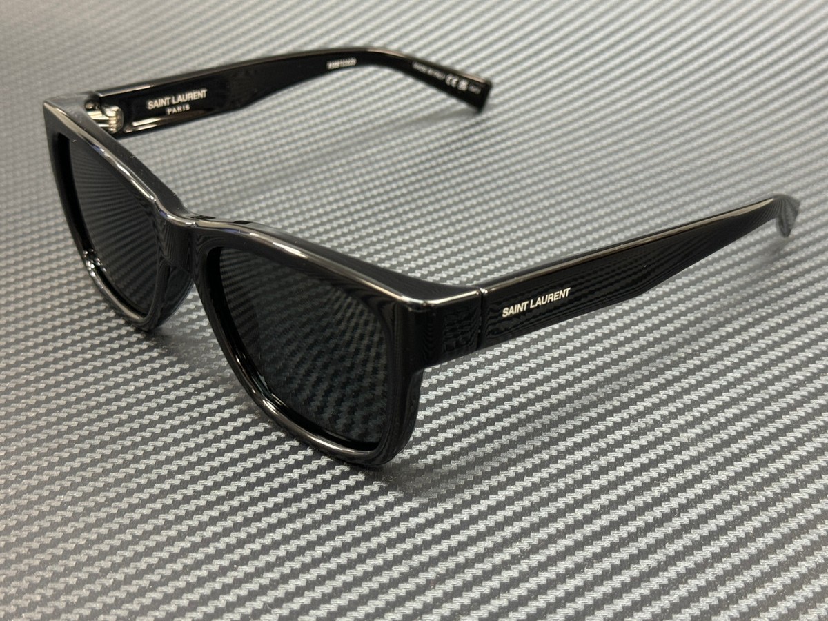 SAINT LAURENT SL 674 001 Black Grey Medium 54 mm Unisex 