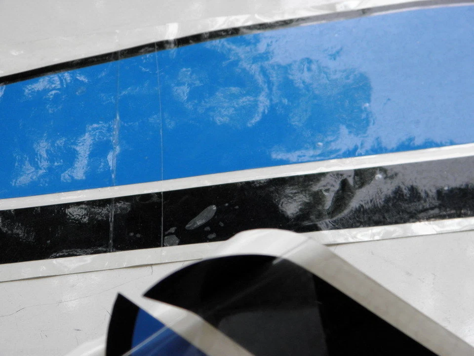 JUEGO HONDA CB100 CB SB 100 K2 CUBIERTA MARCO LATERAL Y CALCOMANÍA ADHESIVA TANQUE COMBUSTIBLE GASOLINA AZUL Foto 3 de 4