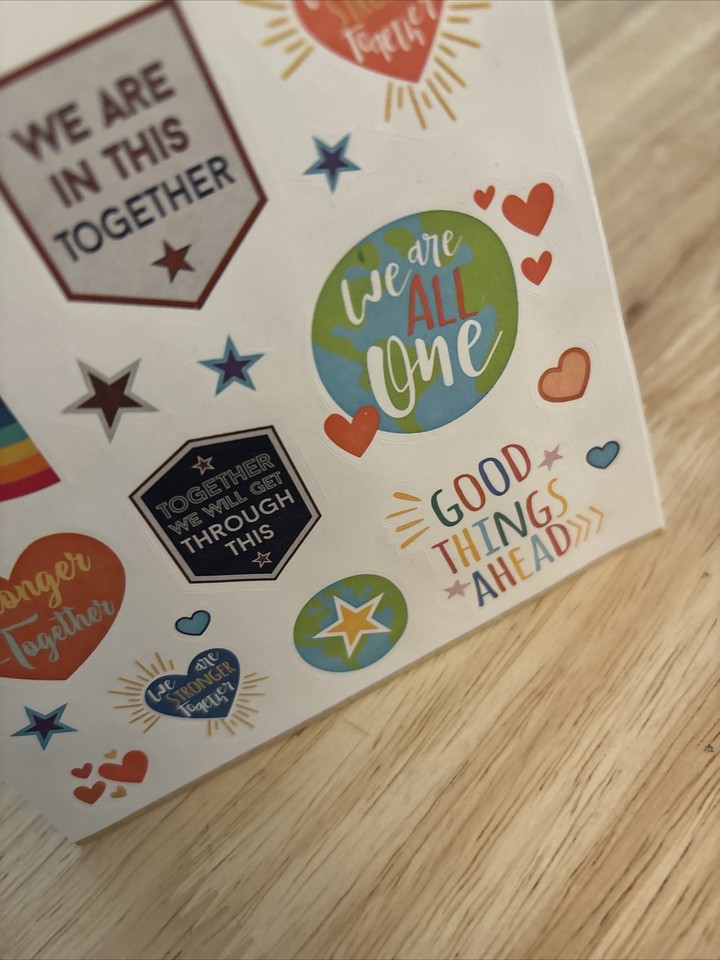 💚Crafters Square Stickers We Are In This Together Hope Love Stickers 1