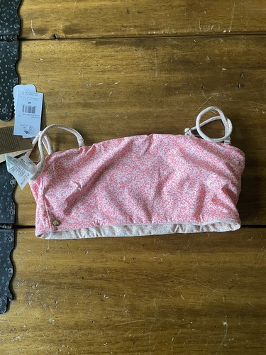 NEW NWT Volcom orange Micro Blooms Tube Bikini Top reversible medium m - Picture 5 of 10