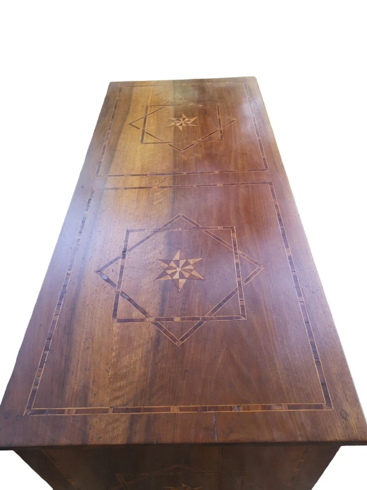 Raro ed elegante Cassettone Luigi XVI Emiliano intarsiato Rolo - Immagine 4 di 4