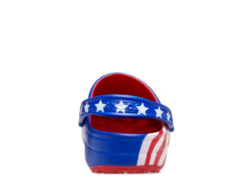 Crocs Clogs Womens Size 9 American Flag USA Patriotic Classic Slip On Sandals - Picture 3 of 6