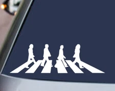 THE BEATLES Vinyl Decal Sticker Car Window Bumper MUSIC BAND ABBEY ROAD LOGO JDM