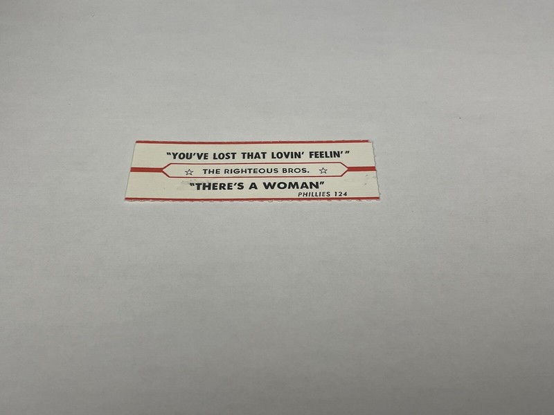 Jukebox Title Strip Righteous Brothers You’ve Lost That Lovin’ Feelin’ Philles