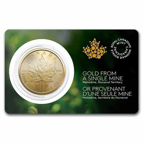 2022 RCM 1 Unze Gold Ahornblatt Single-Source-Mine BU (Testkarte)