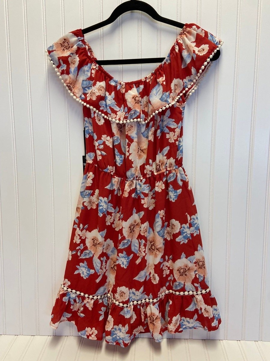 NWT Third + Malt Red Floral Dress Size M | eBay