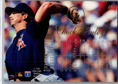 Chuck Finley #22 1994 Flair California Angels | eBay