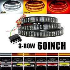 LED Tailgate Light Bar 60" Triple Row 5-Function Strip for Pickup Trailer SUV q