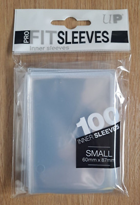 Ultra Pro small Pro-Fit Sleeves 100 Hüllen clear 60x87mm für Yu-Gi-Oh!
