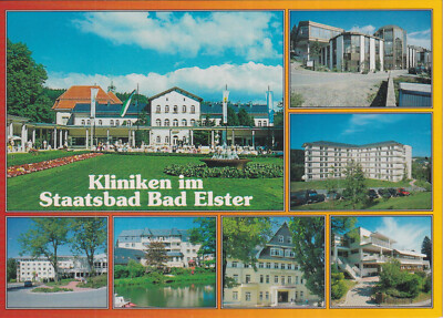 Alte Postkarte - Kliniken im Staatsbad Bad Elster