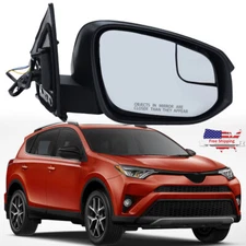 Passenger Side Door Mirror Manual Folding Power Glass For Toyota RAV4 2016-2018