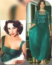 New Joanna hope green lace beaded 20s gatsby Occasion evening Cruise dress 12
