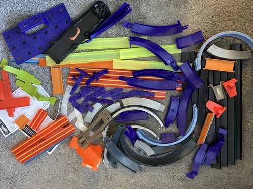 Vintage Lot Random Hot Wheels Tracks Track Green Black Purple Red As Is Damage
