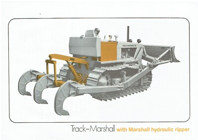 TRACK MARSHALL 56 & 75 CRAWLER TRACTOR (& HYDRAULIC RIPPER) ORIG '72 SPEC. SHEET