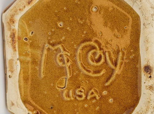 Vintage MCM McCoy Keramik Wunschbrunnen Übertopf 1950 Braun Mischung Original Kette - Bild 5 von 9