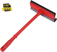 15.9" Window Squeegee for Car,2 in 1 Squeegee Window Cleaner with Long Stainless