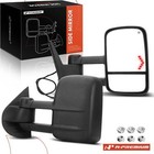 2 Black Power Heated Towing Mirror w/Arrow Signal for Chevy Silverado GMC Sierra