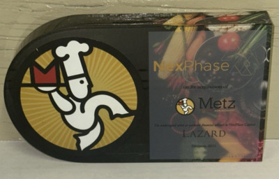 NexPhase Lazard Metz Culinary Glass Chef Corporate Award Trophy 2021 Chipped