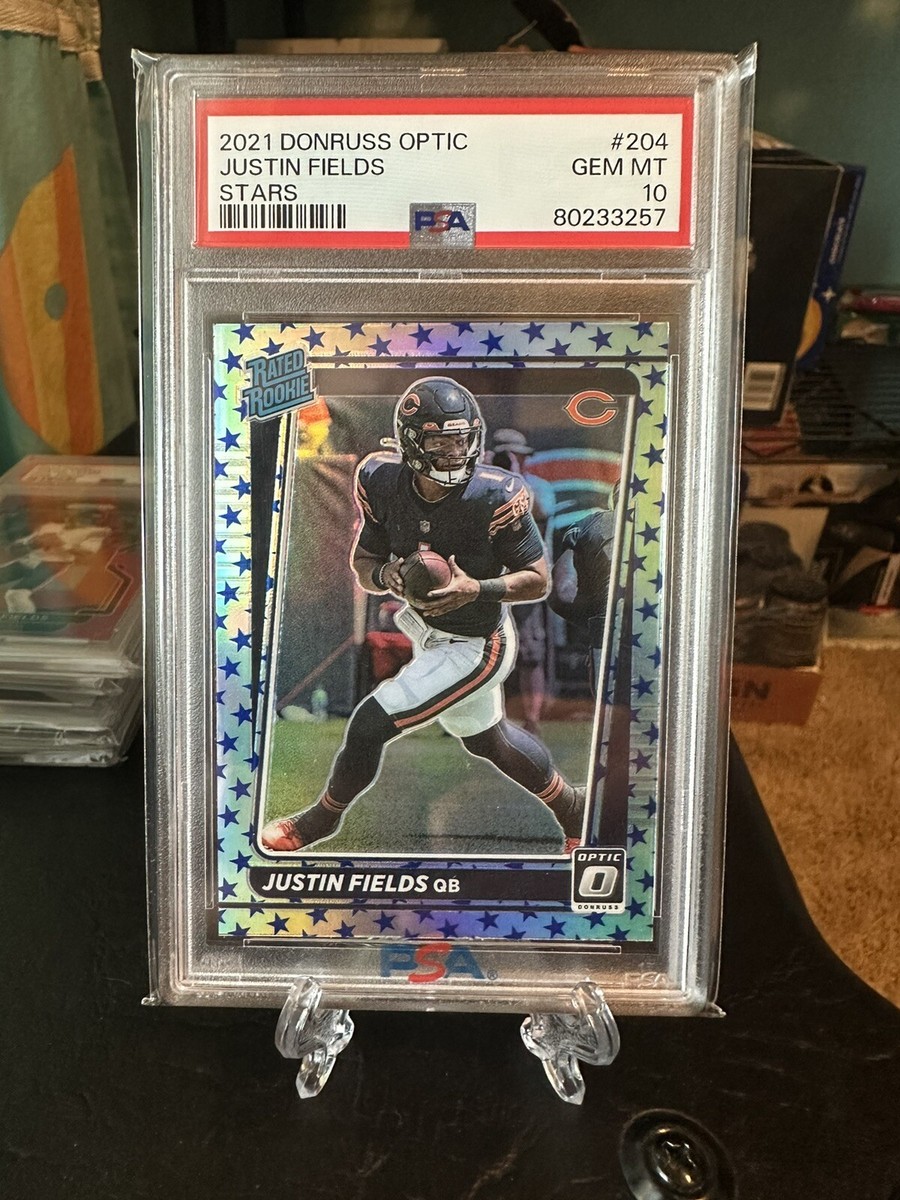 Justin Fields rated rookie サイン NFL カード NFL 2021 Donruss Optic Justin Fields #204 (Rated Rookie