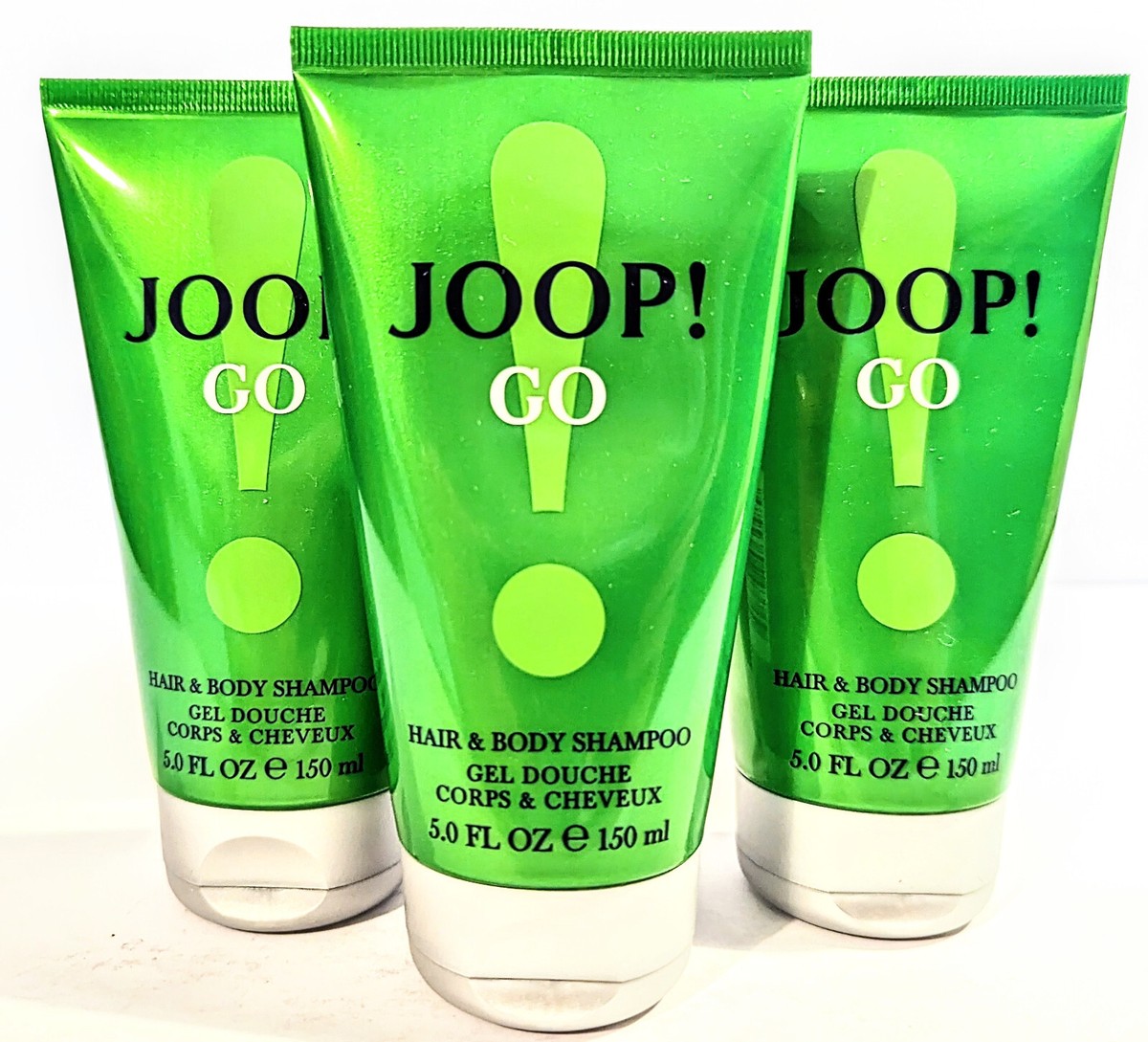 3x Joop Go Mens Shower Gel 150 ml, Body Wash, Luxury Soap Joop Homme go
