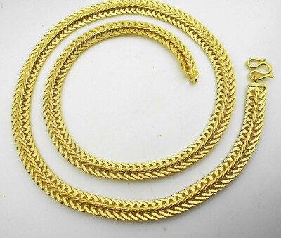 Cadena 22k 23k 24k Collar Gp De Oro Tailandés Baht 24 50 Gra - Foto 8